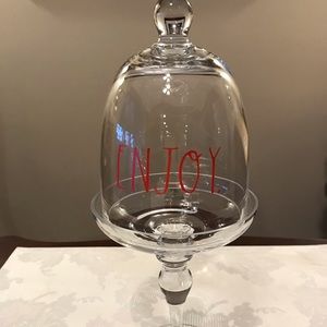 Rae Dunn ENJOY Cupcake Stand with lid